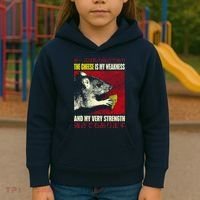 The Cheese Is My Weakness And My Very Strength Rat Japanese Kids Hoodie thumb 3