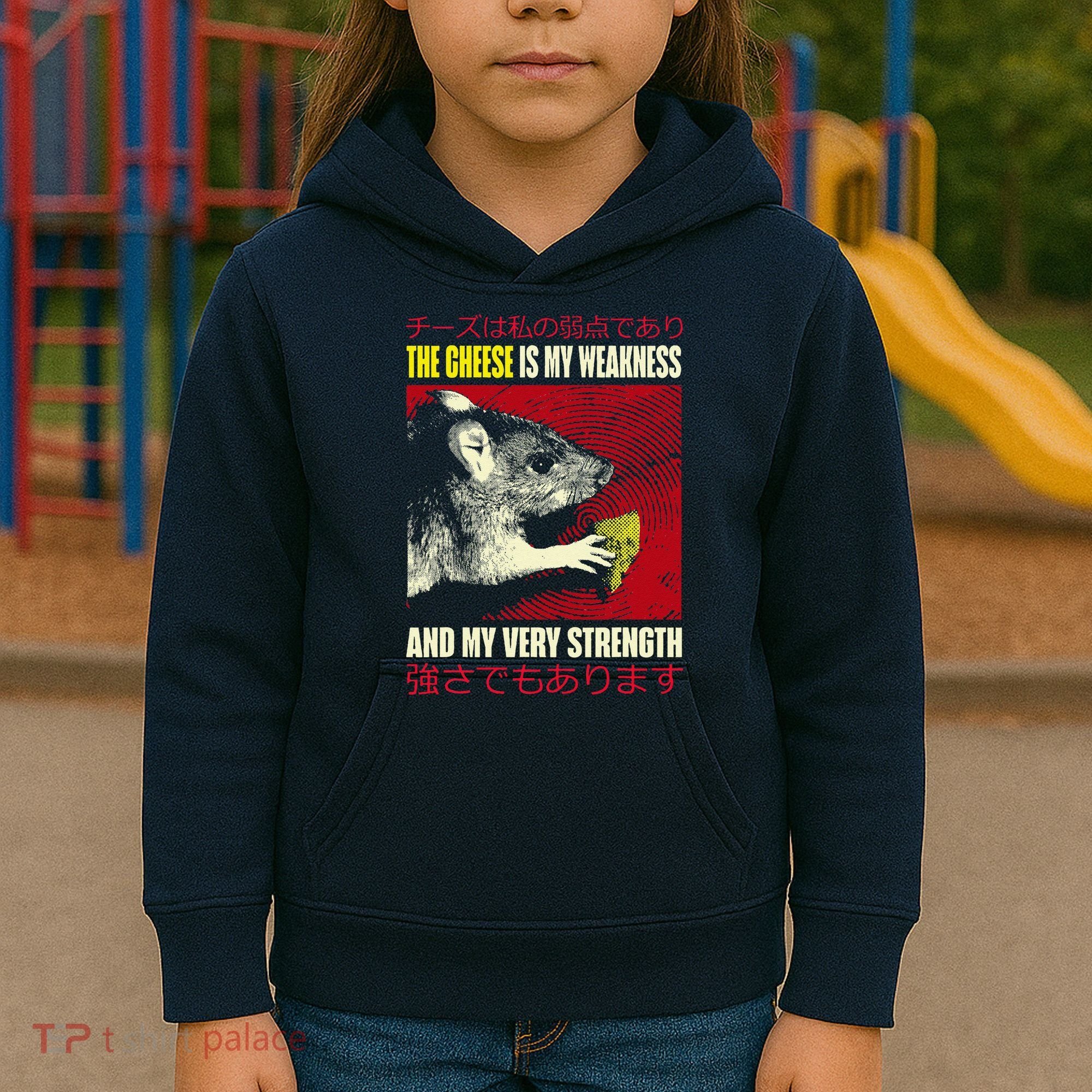 The Cheese Is My Weakness And My Very Strength Rat Japanese Kids Hoodie