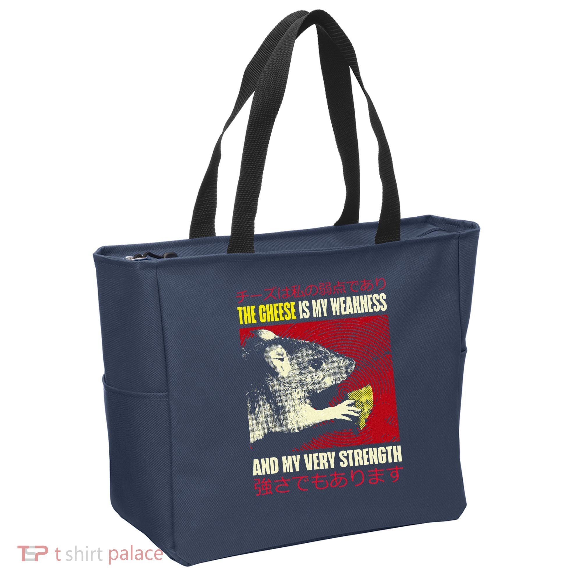The Cheese Is My Weakness And My Very Strength Rat Japanese Tote Bag