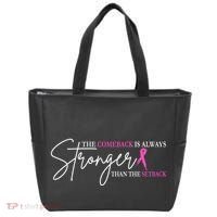 The Comeback Is Always Stronger Than The Set Back Breast Cancer Tote Bag thumb 0
