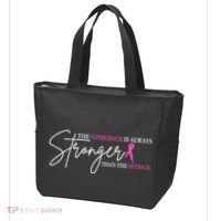 The Comeback Is Always Stronger Than The Set Back Breast Cancer Tote Bag thumb 3