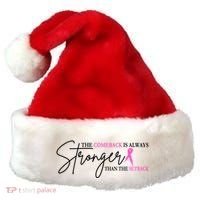 The Comeback Is Always Stronger Than The Set Back Breast Cancer Santa Hat thumb 0