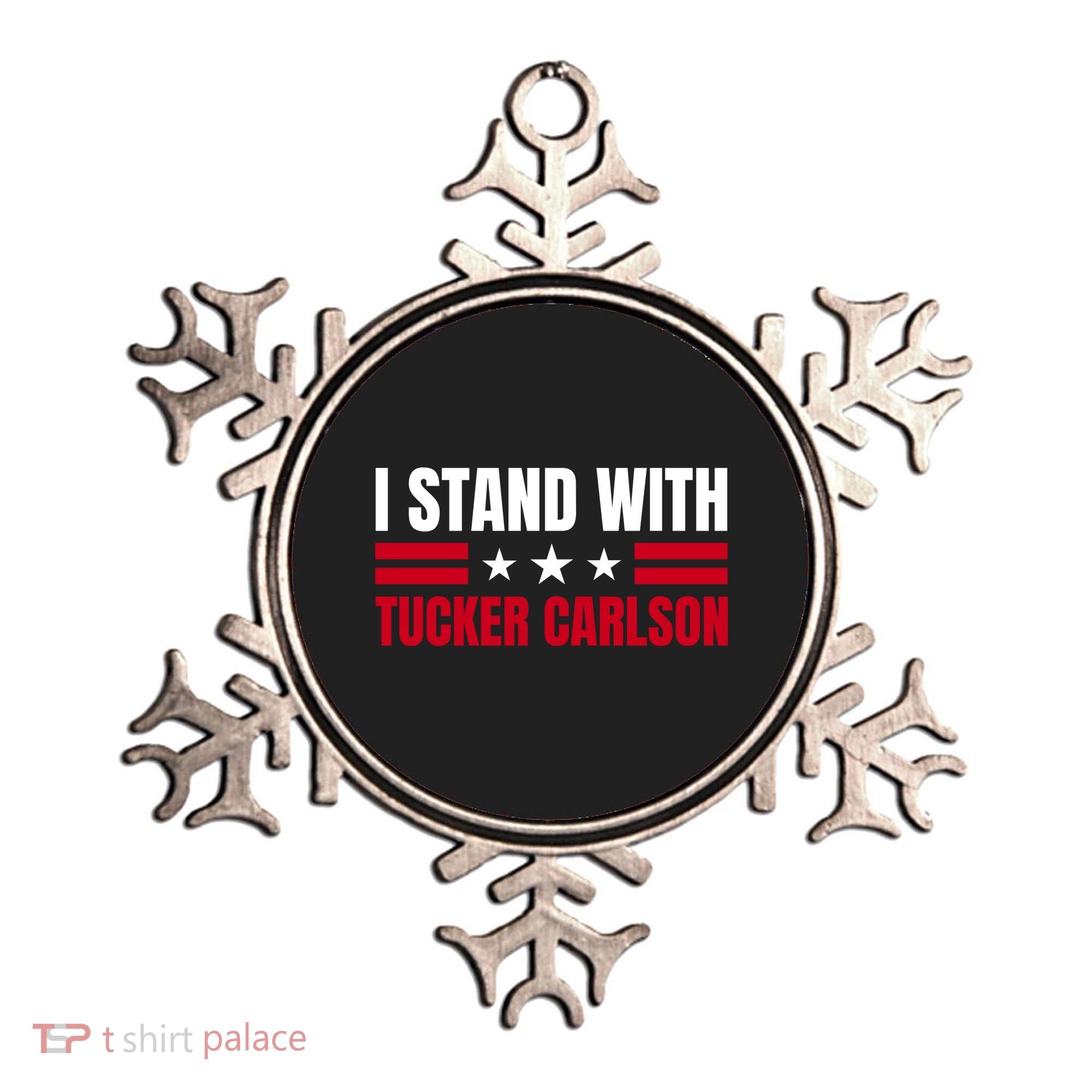 Tucker Carlson I Stand With Him, Men Women, I Stand With Tucker Carlson Ornament