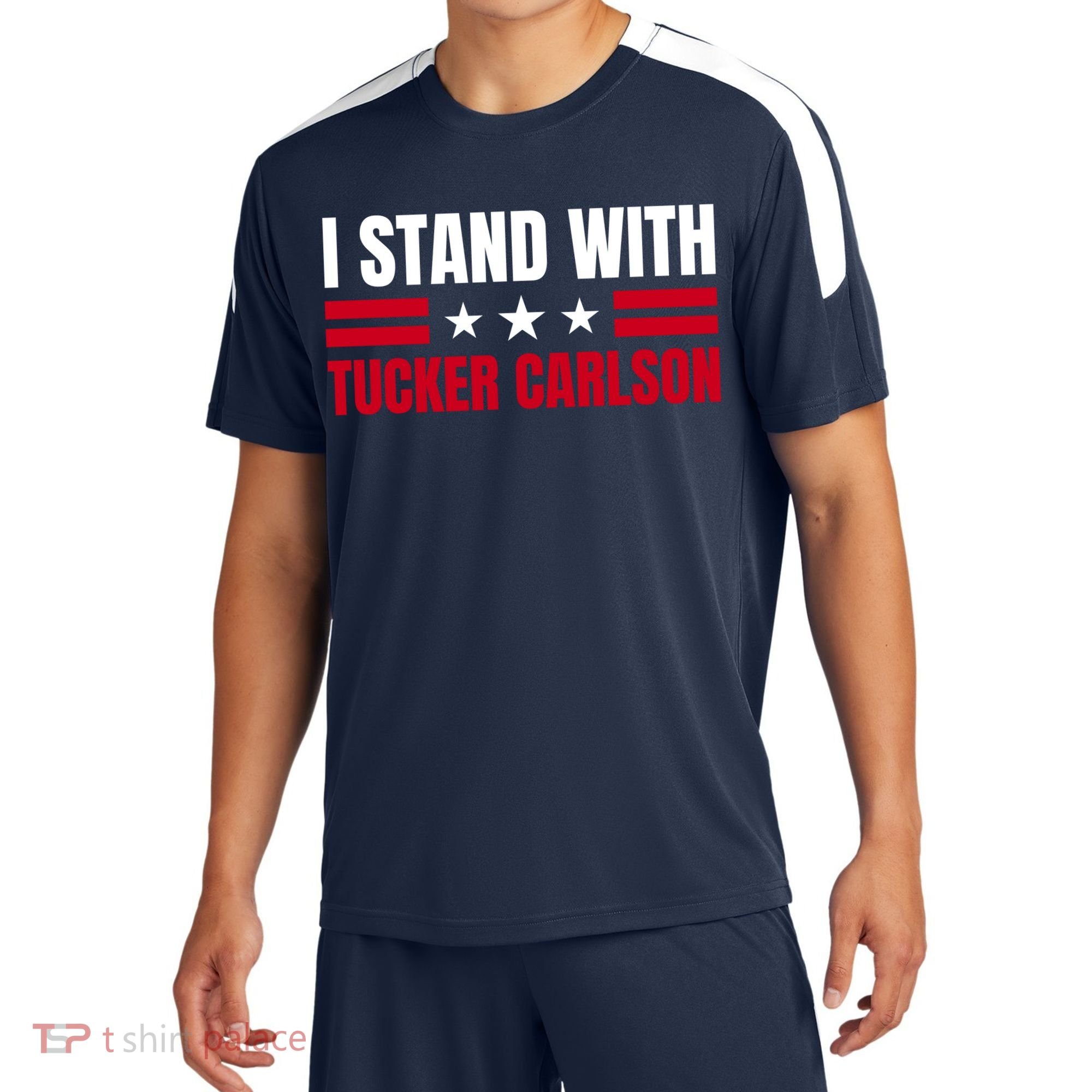 Tucker Carlson I Stand With Him, Men Women, I Stand With Tucker Carlson Sport-Tek Competitor United Soccer Jersey