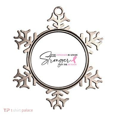 The Comeback Is Always Stronger Than The Setback Breast Cancer Survivor Ornament