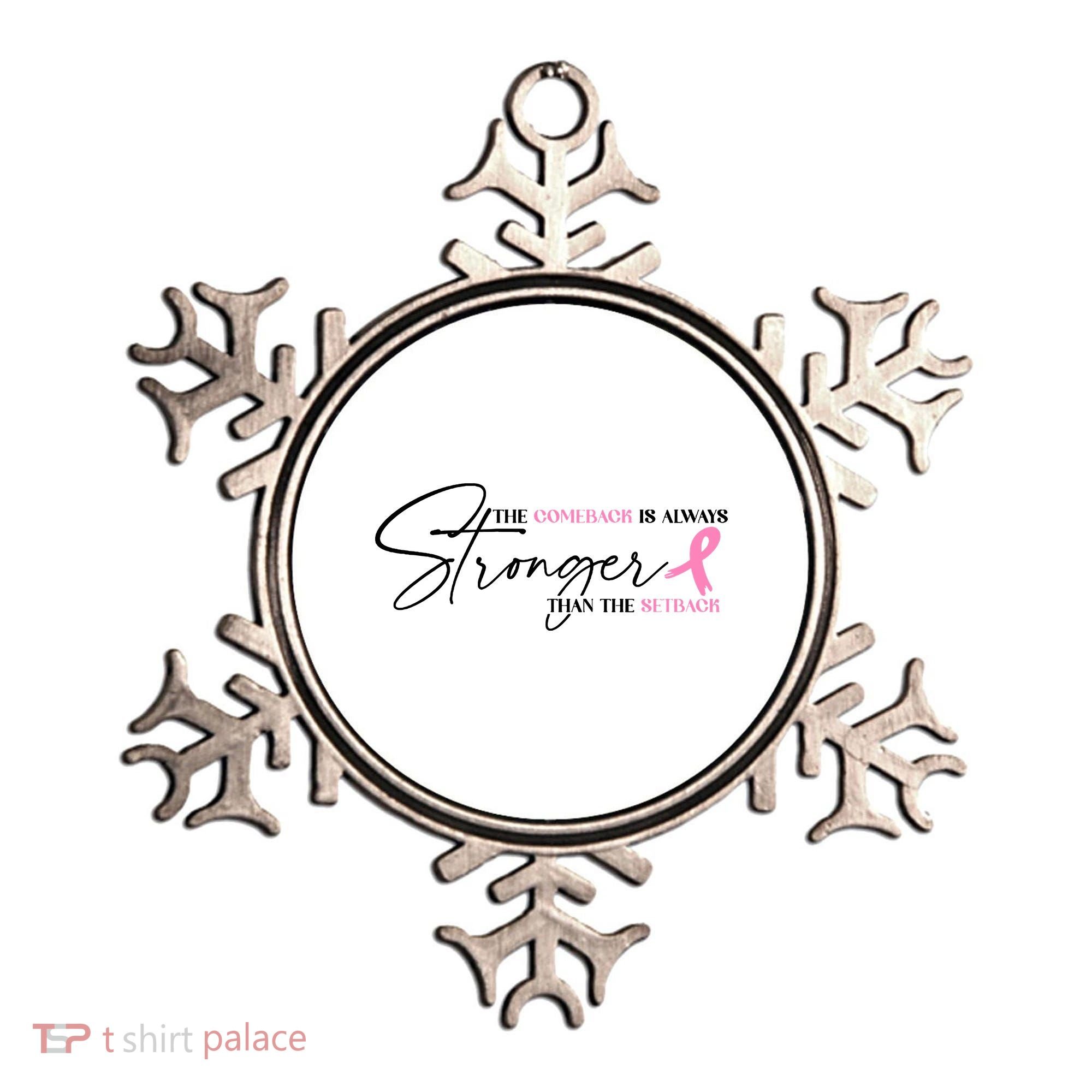 The Comeback Is Always Stronger Than The Setback Breast Cancer Survivor Ornament