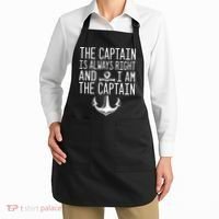 The Captain Is Always Right I Am The Captain Funny Boat Sail Apron thumb 2