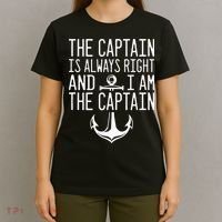 The Captain Is Always Right I Am The Captain Funny Boat Sail T-Shirt thumb 4