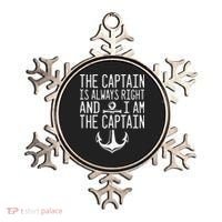The Captain Is Always Right I Am The Captain Funny Boat Sail Ornament thumb 0