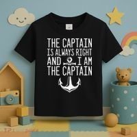 The Captain Is Always Right I Am The Captain Funny Boat Sail Toddler T-Shirt thumb 3