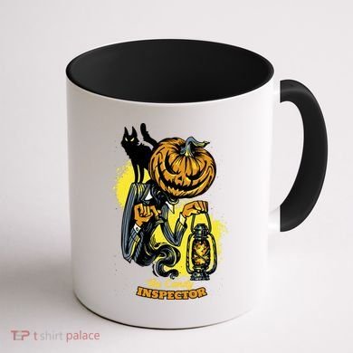The Candy Inspector Funny Halloween Coffee Mug back