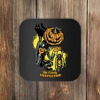The Candy Inspector Funny Halloween Coaster thumb 0