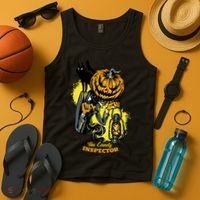The Candy Inspector Funny Halloween Tank Top thumb 4