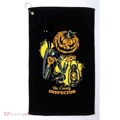 The Candy Inspector Funny Halloween Golf Towel