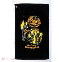 The Candy Inspector Funny Halloween Golf Towel thumb 0