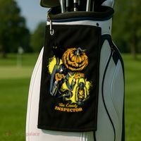The Candy Inspector Funny Halloween Golf Towel thumb 2