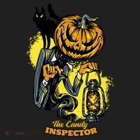 The Candy Inspector Funny Halloween Golf Towel thumb 3