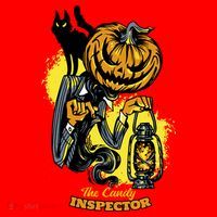 The Candy Inspector Funny Halloween Santa Hat thumb 1