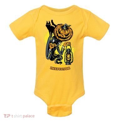 The Candy Inspector Funny Halloween Baby Bodysuit