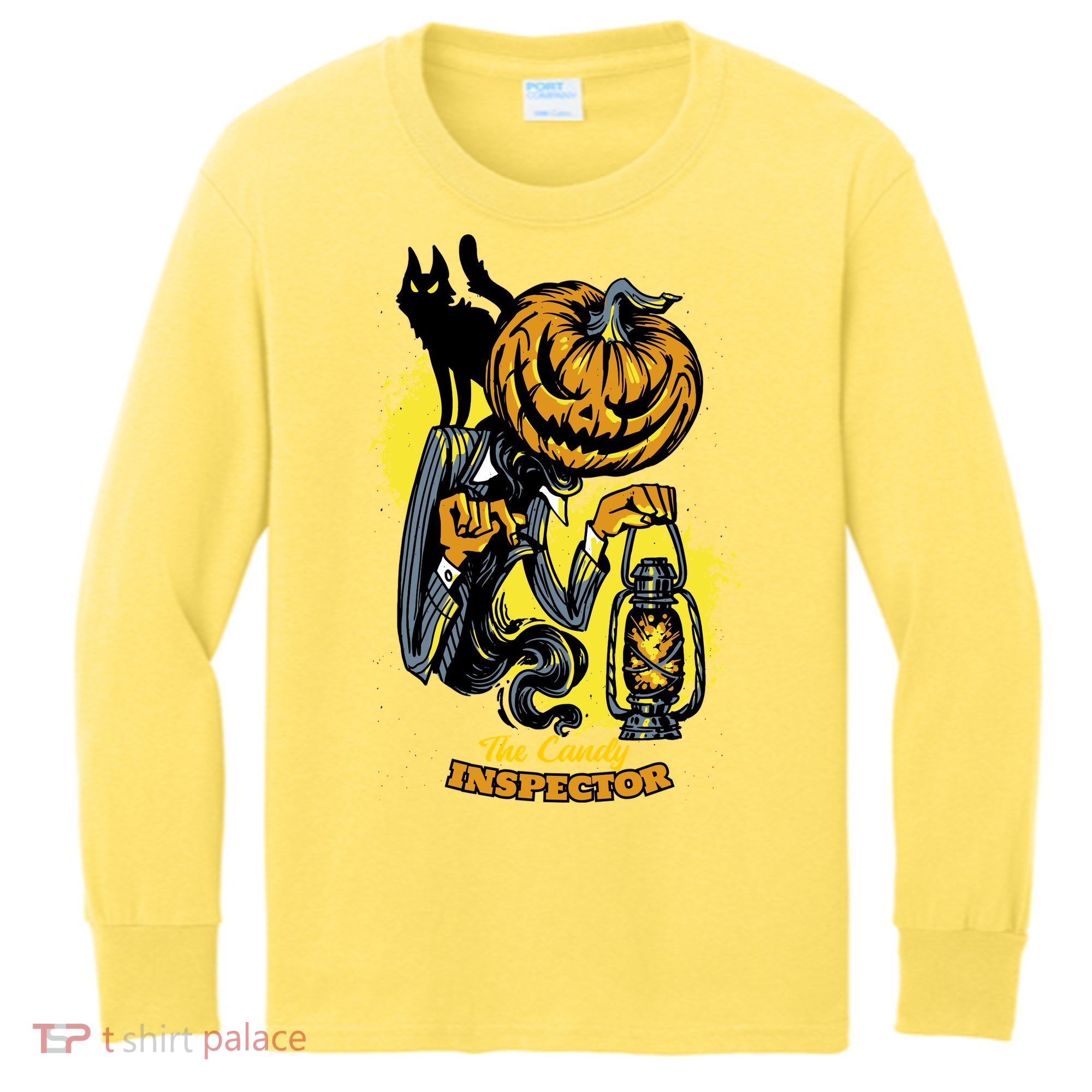 The Candy Inspector Funny Halloween Kids Long Sleeve Shirt