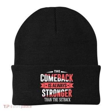 The Comeback Is Always Stronger Than Setback Motivational Beanie