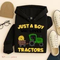 Tractor Costume Just A Boy Who Loves Tractors Hoodie thumb 4