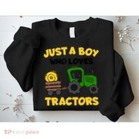 Tractor Costume Just A Boy Who Loves Tractors Sweatshirt thumb 2