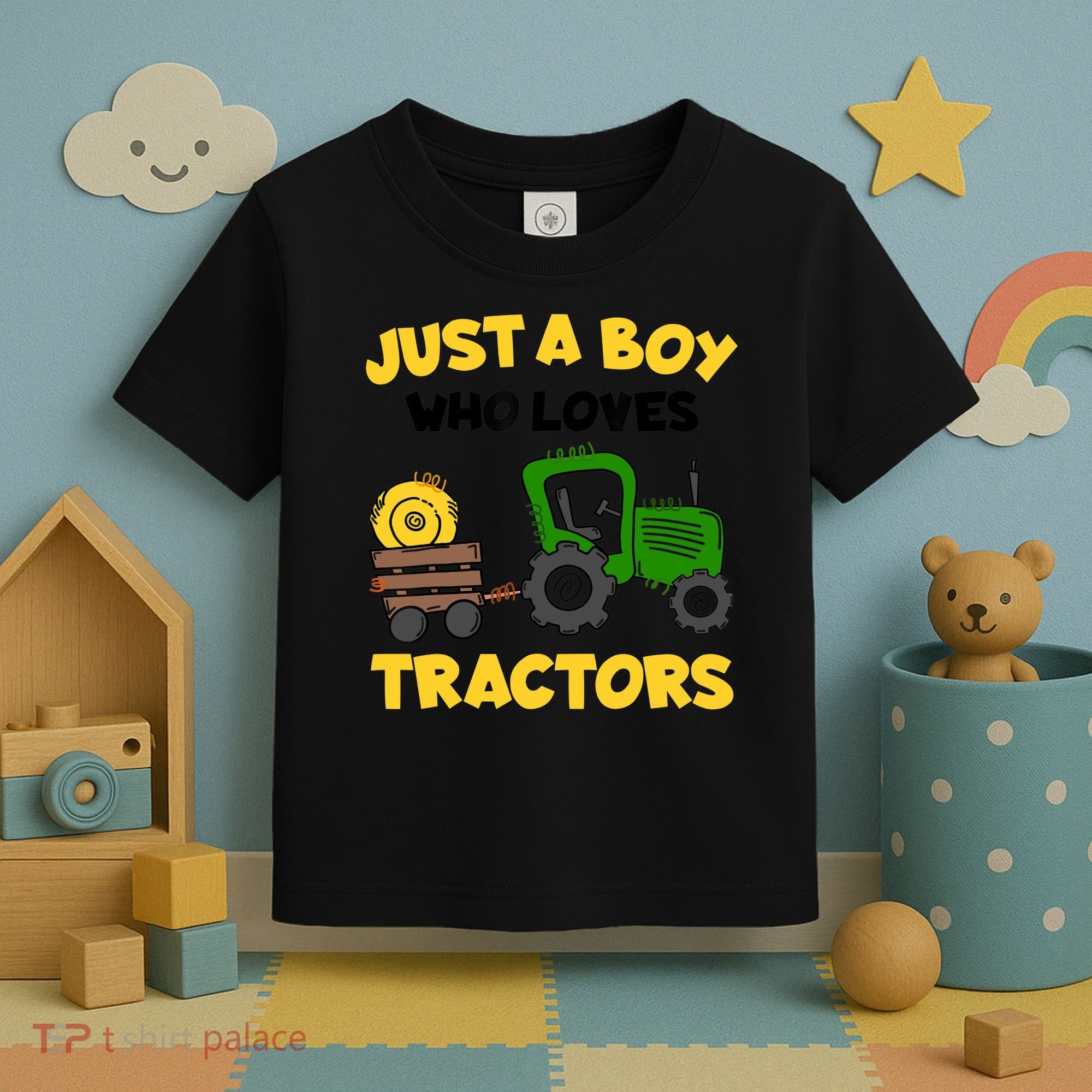 Tractor Costume Just A Boy Who Loves Tractors Toddler T-Shirt