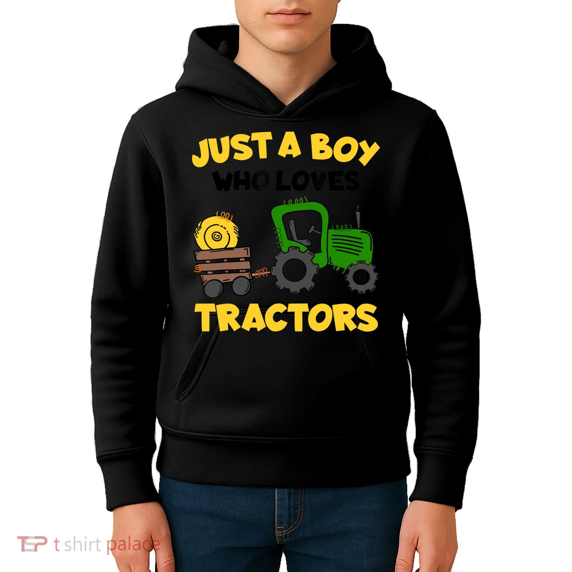 Tractor Costume Just A Boy Who Loves Tractors Kids Hoodie