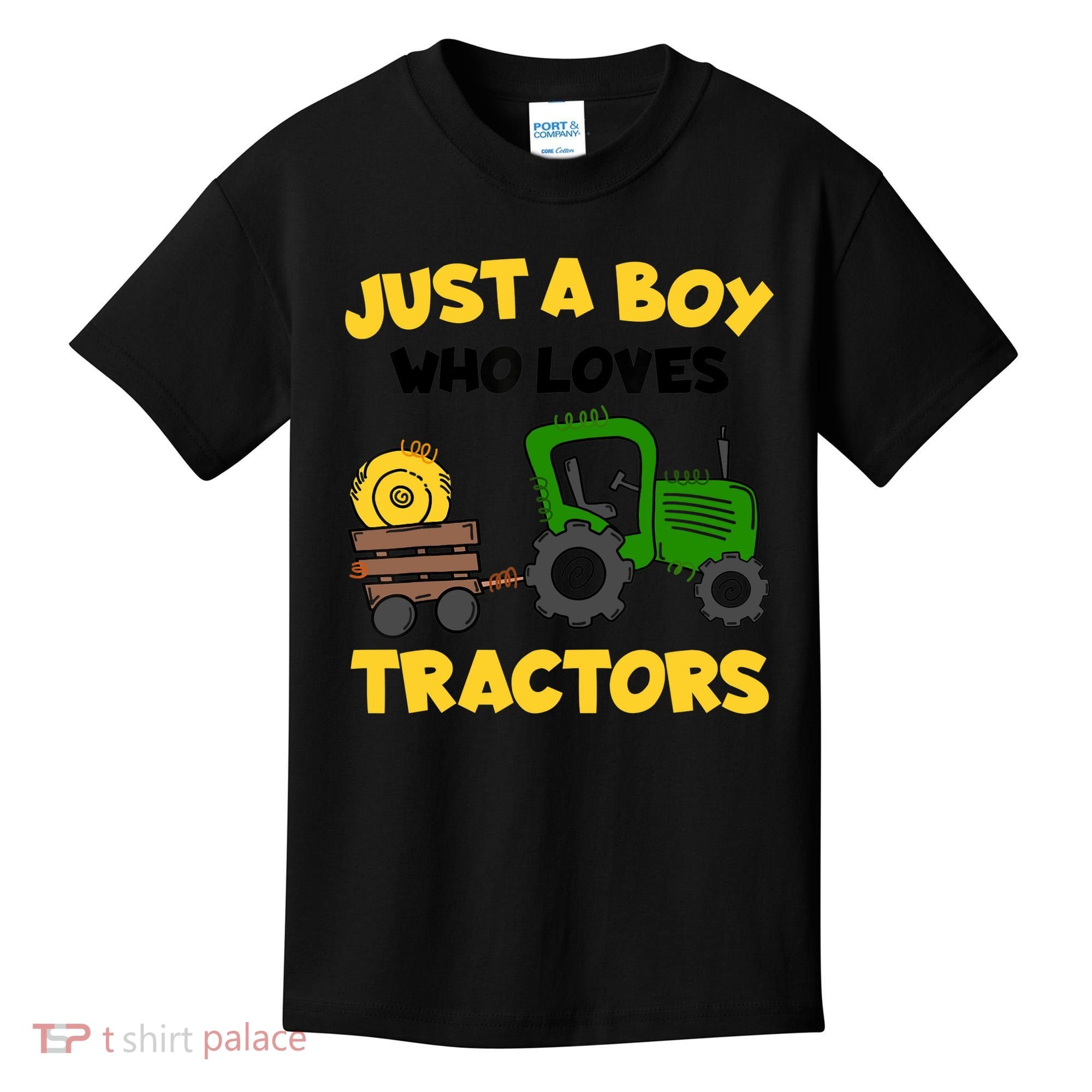 Tractor Costume Just A Boy Who Loves Tractors Kids T-Shirt