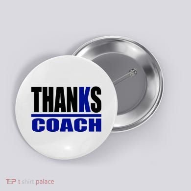 Thanks Coach K Basketball Button