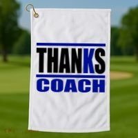 Thanks Coach K Basketball Golf Towel thumb 1