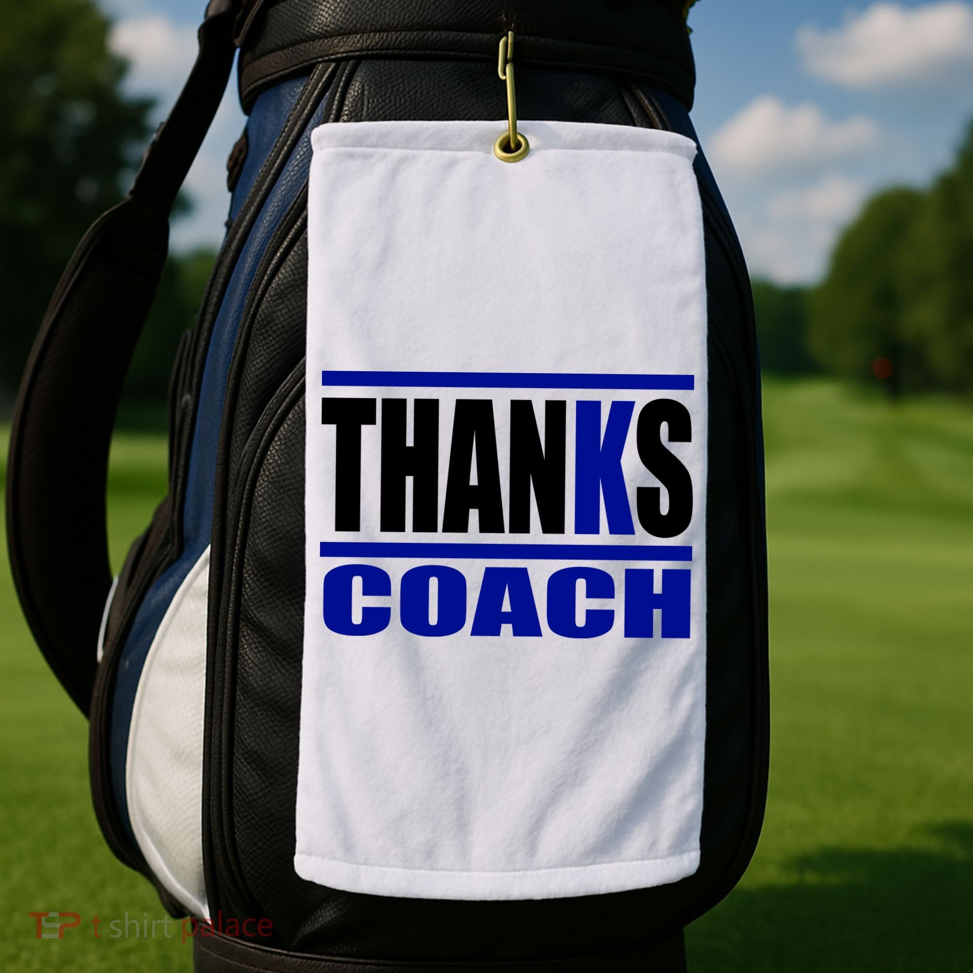 Thanks Coach K Basketball Golf Towel