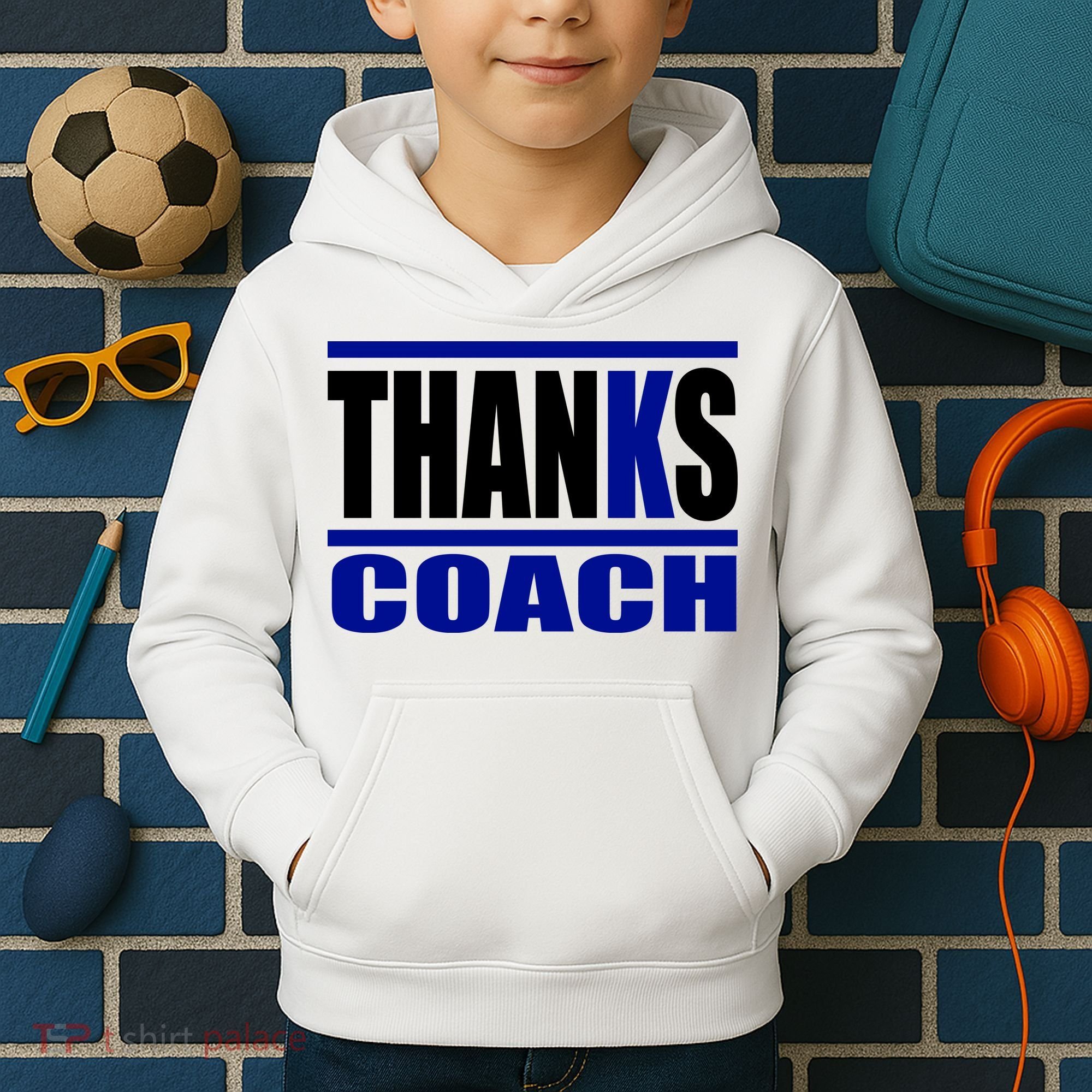 Thanks Coach K Basketball Kids Hoodie