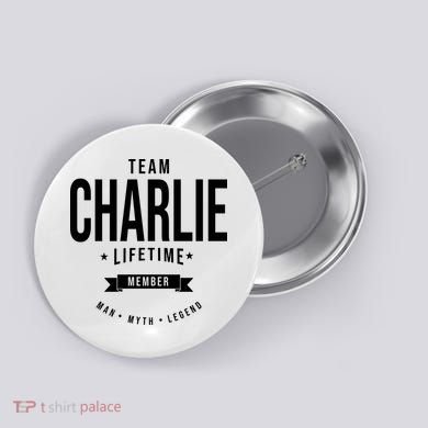 Team Charlie Kirk Life Time Memeber Man Myth Legend Button