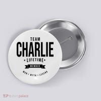 Team Charlie Kirk Life Time Memeber Man Myth Legend Button thumb 0