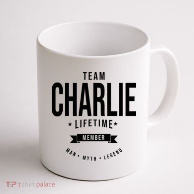 Team Charlie Kirk Life Time Memeber Man Myth Legend Coffee Mug back