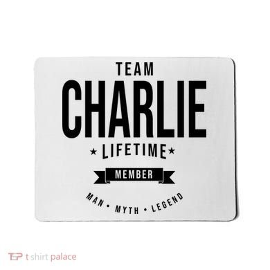 Team Charlie Kirk Life Time Memeber Man Myth Legend Mousepad