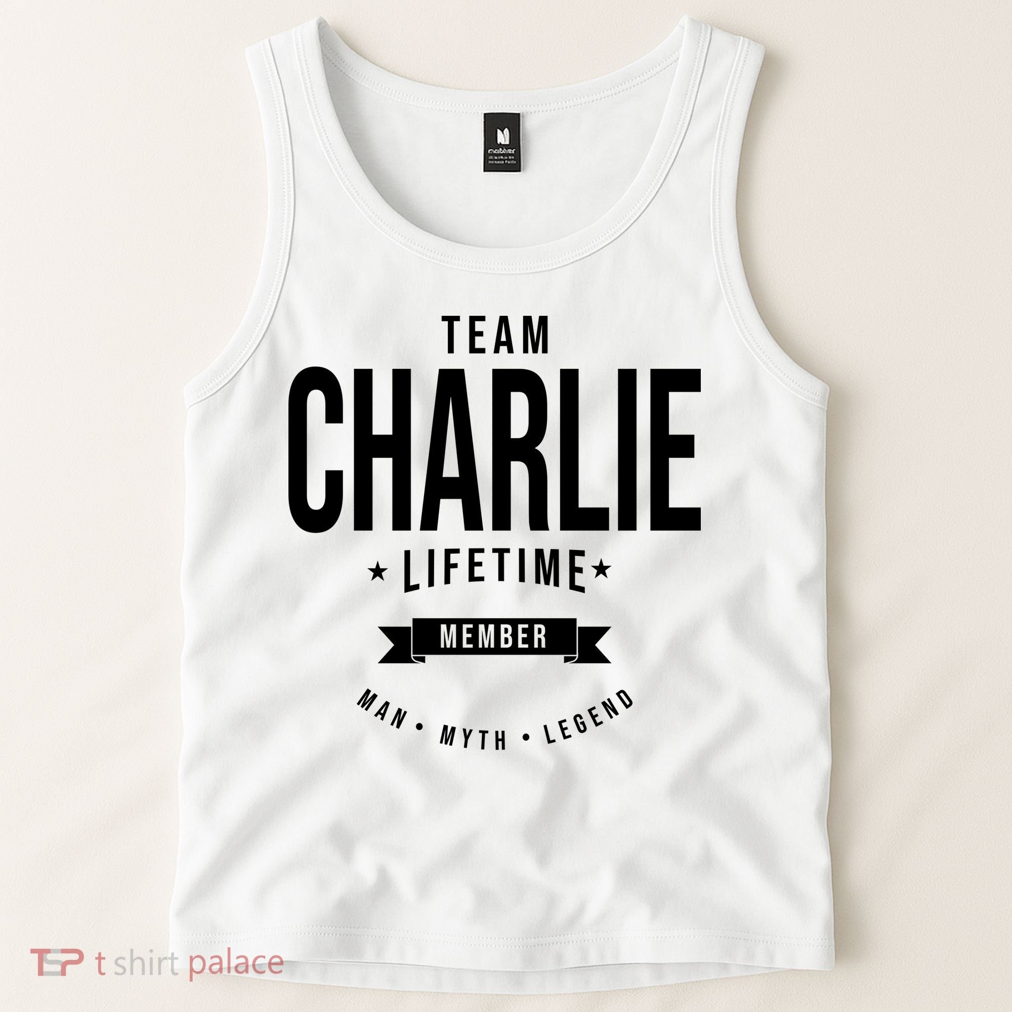 Team Charlie Kirk Life Time Memeber Man Myth Legend Tank Top