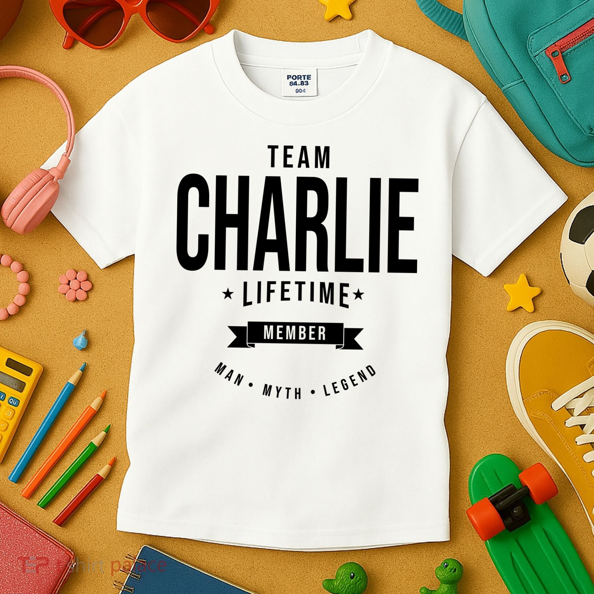 Team Charlie Kirk Life Time Memeber Man Myth Legend Kids T-Shirt