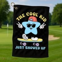 The Cool Kid Just Showed Up Back To School Golf Towel thumb 1