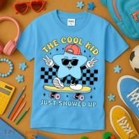 The Cool Kid Just Showed Up Back To School Kids T-Shirt thumb 3