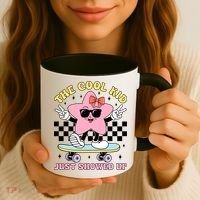 The Cool Kid Just Showed Up Girly Back To School Coffee Mug thumb 3