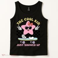 The Cool Kid Just Showed Up Girly Back To School Tank Top thumb 2