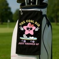 The Cool Kid Just Showed Up Girly Back To School Golf Towel thumb 2