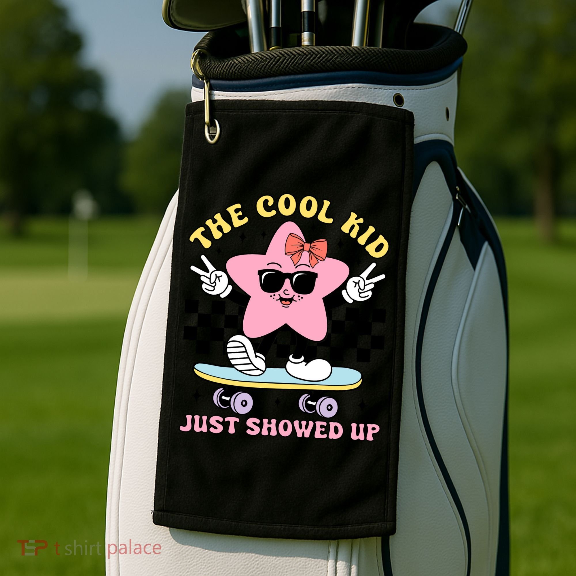 The Cool Kid Just Showed Up Girly Back To School Golf Towel