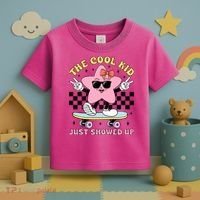 The Cool Kid Just Showed Up Girly Back To School Toddler T-Shirt thumb 3