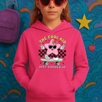 The Cool Kid Just Showed Up Girly Back To School Kids Hoodie thumb 3