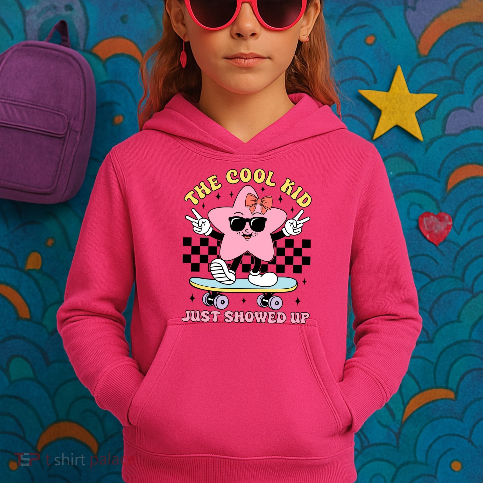 The Cool Kid Just Showed Up Girly Back To School Kids Hoodie