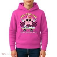 The Cool Kid Just Showed Up Girly Back To School Kids Hoodie thumb 4